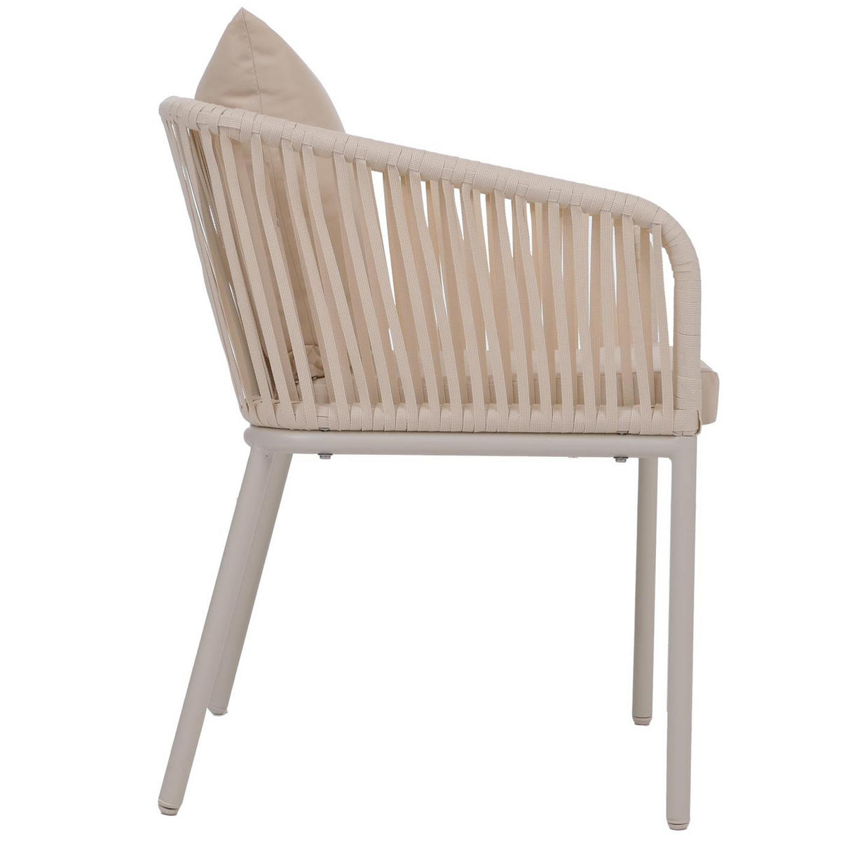 GARTENSTUHL 2er-Set 75x55x55cm Creme - Creme, Metall (55/75/55cm) - PROREGAL