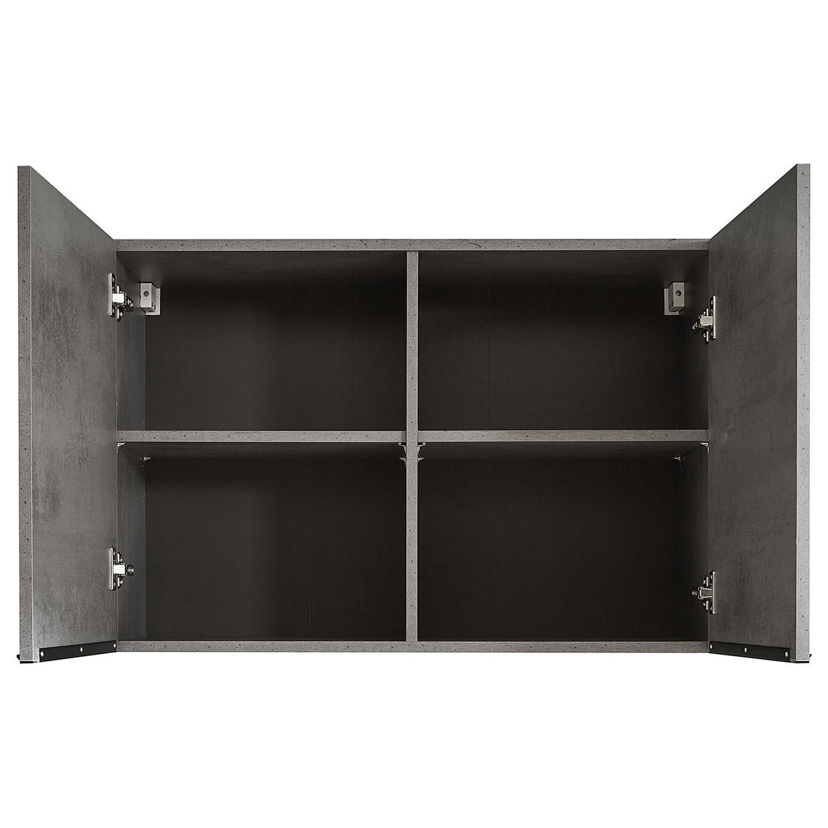 HÄNGESCHRANK mit 2 Türen - Chromix Anthrazit - Weiß, Holzwerkstoff (90/60/33cm) - home24