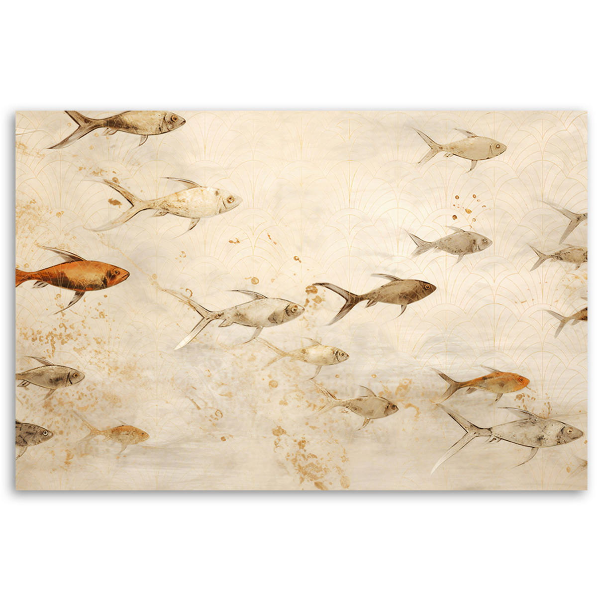 KUNSTDRUCK Beige 90/60 cm - Beige, Textil (90/60cm) - KUNSTLOFT