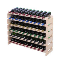 WEINREGAL VINOTECA FLEX PRO HxBxT 79x103x28cm 60 Flaschen auf 6 Ebenen Natur unbehandelt - Naturfarben, Holz (103/79/28cm) - PROREGAL