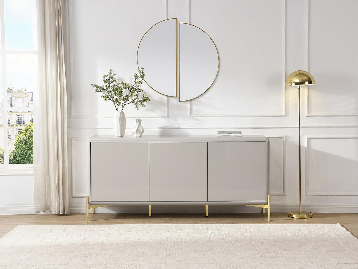 SIDEBOARD - 180 cm x 40 cm - Holz, Platte - Beige - LYBAKA - Beige, Holz (180/82/40cm) - Vente-Unique
