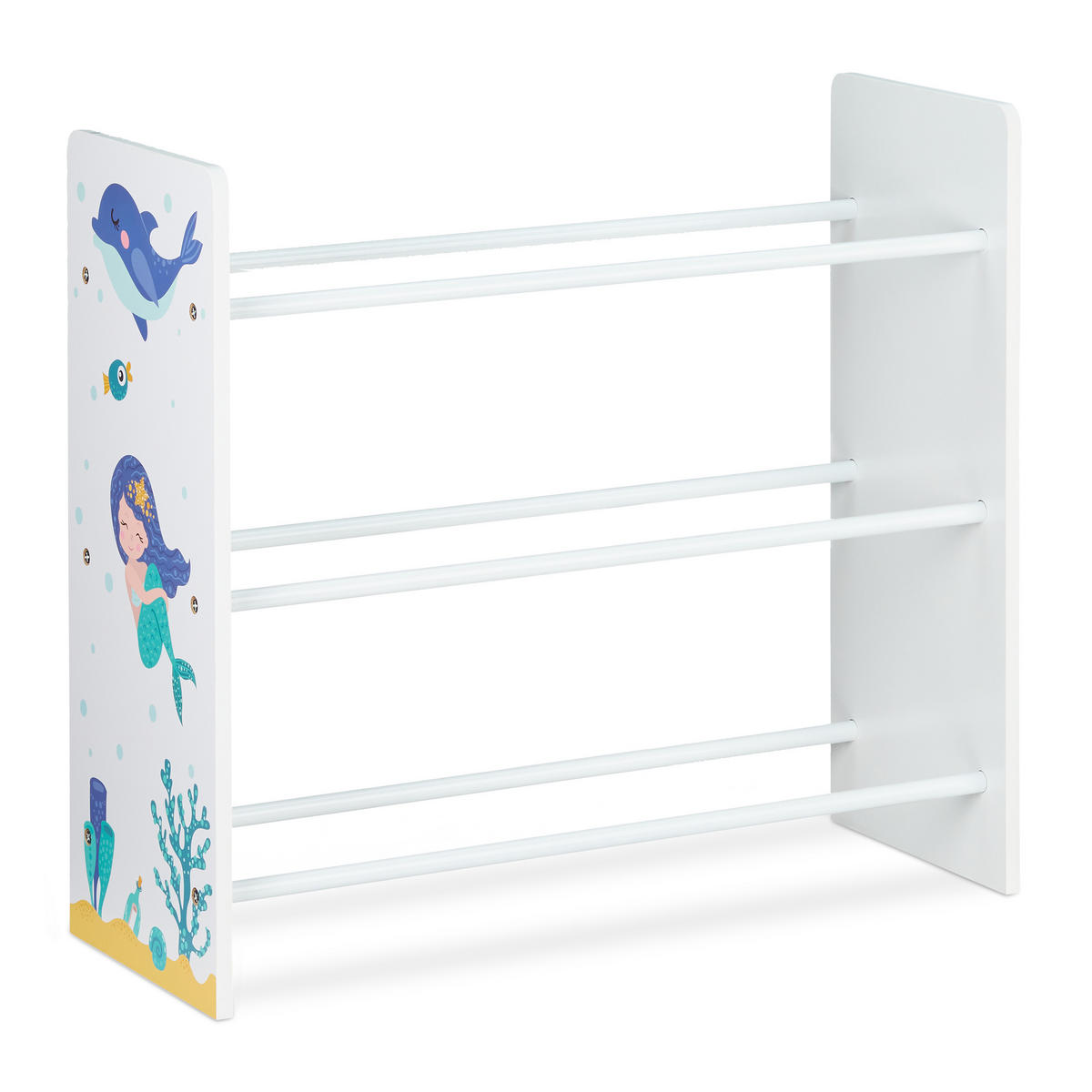 KINDERREGAL - Gelb/Multicolor, Holzwerkstoff/Kunststoff (65/67/31.5cm) - Relaxdays