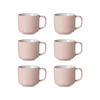 KAFFEETASSEN Jasper Rosa 240 ml 6er Set - Rosa, Keramik (0.24L) - Ritzenhoff Breker