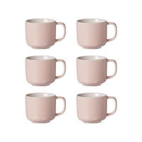 KAFFEETASSEN Jasper Rosa 240 ml 6er Set - Rosa, Keramik (0.24L) - Ritzenhoff Breker