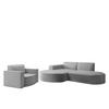 SOFASET Palma Ecksofa Sessel Ascot - Taupe, Holzwerkstoff/Textil (236/78/165cm) - Fun Möbel