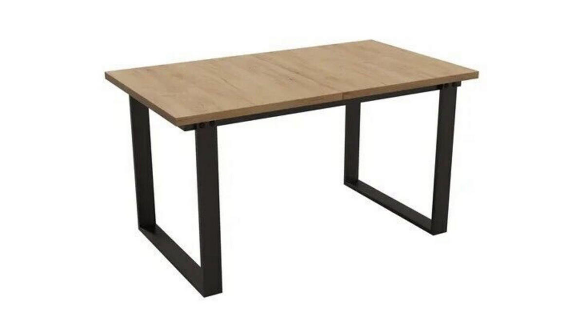 ESSTISCH Lift ausziehbar handwerk eiche 140-200/80/75 cm - Eichefarben/Schwarz, Holzwerkstoff (80/140/75cm) - SIMKAM Furniture