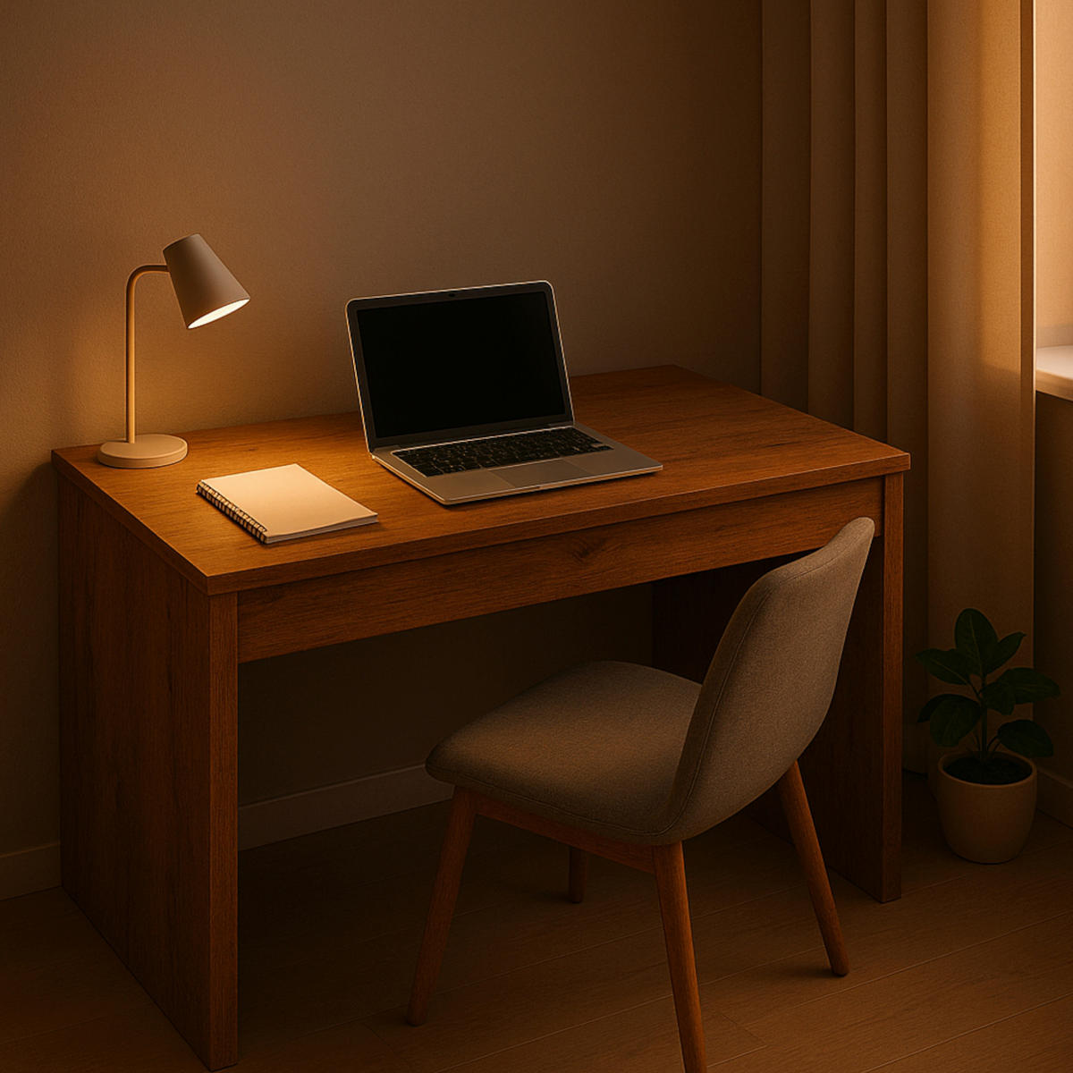 SCHREIBTISCH FORDE BRK1-1S Schubladen Eiche Wotan - Eiche Wotan, Holzwerkstoff/Kunststoff (50/75/75cm) - Komodee