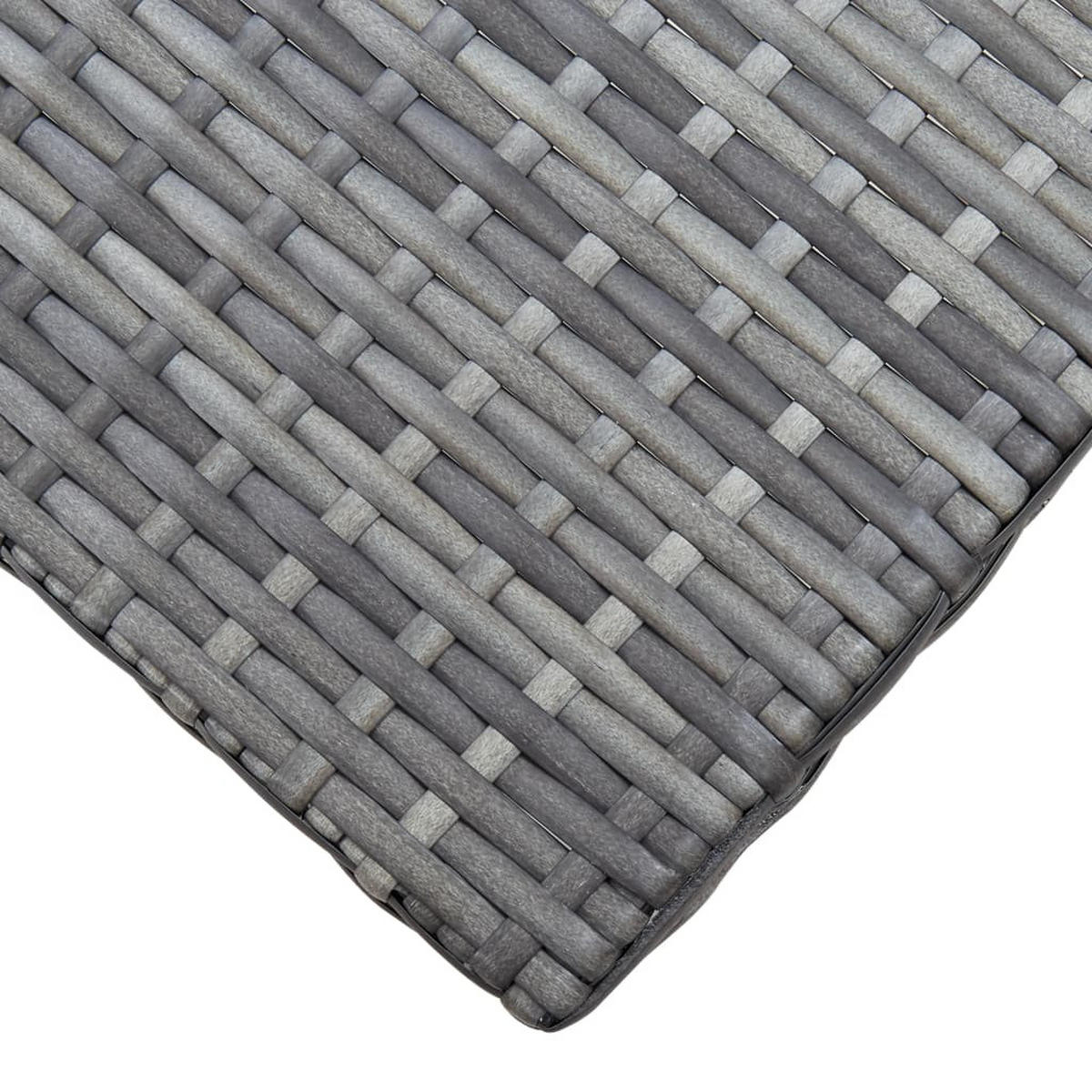 KLAPPHOCKER Poly Rattan Grau - Grau, Kunststoff (44/44cm) - vidaXL