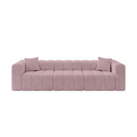 POHOVKA 3-MÍSTNÁ DONY-3 315x90x71 cm Růžová Manšestr - růžová/černá, kompozitní dřevo/textil (315/71/90cm) - ALTDECOR