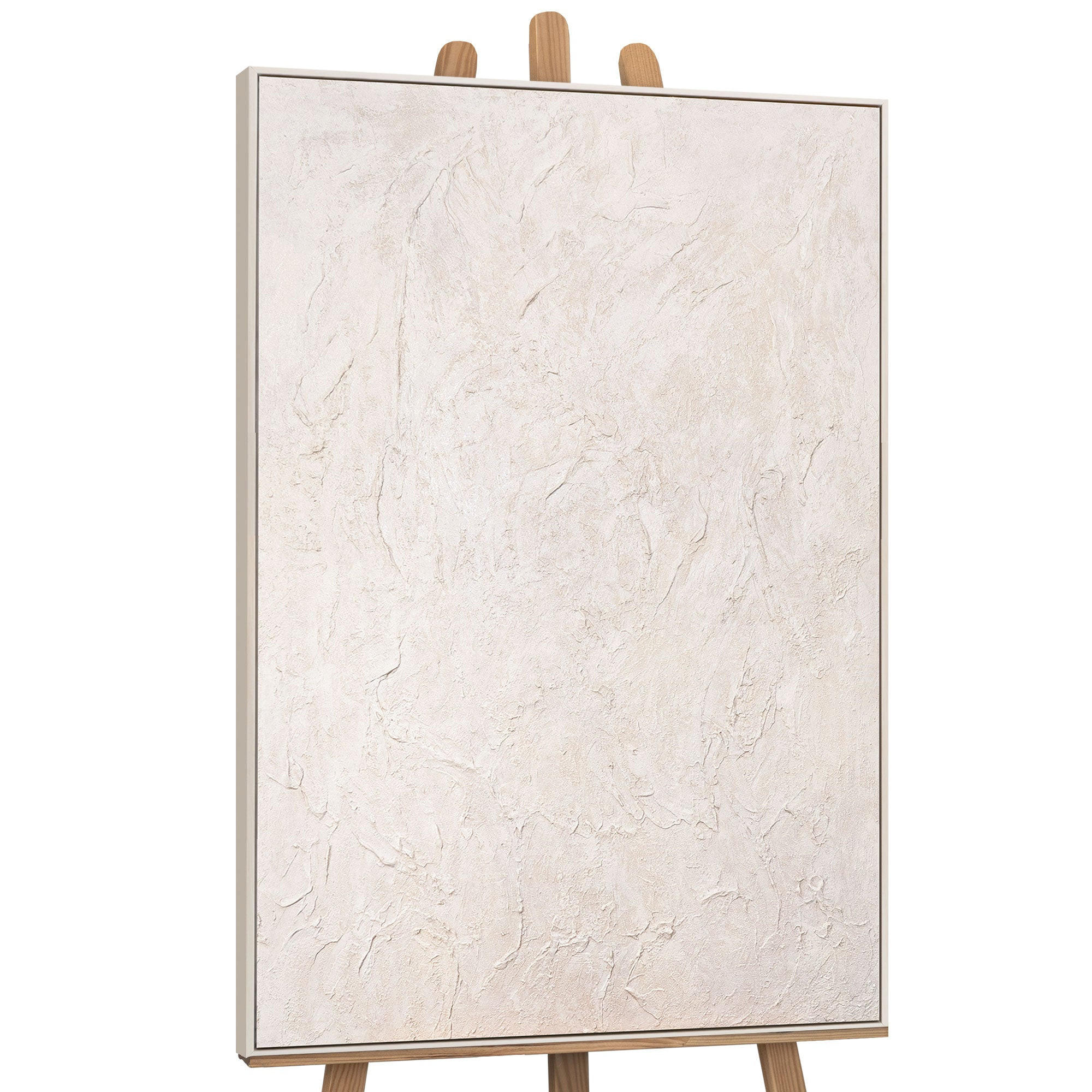 GEMÄLDE Das Flüstern der Zeit Schattenfugenrahmen Beige 120x80 cm - Beige, Holz (120/80cm) - YS-art gallery