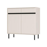 KOMMODE OSTIA 100/100/40 cm mit 2 Schubladen 2 Türen Beige - Beige, Holzwerkstoff (100/100/40cm) - MASSENO