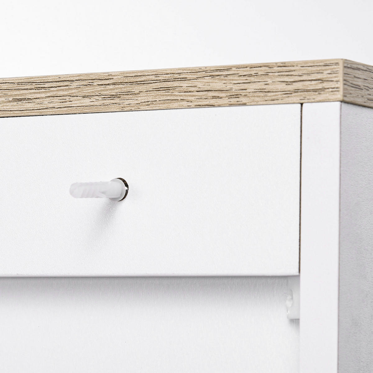 SIDEBOARD DE-11182 mit verstellbarer Einlegeplatte & Tür Weiß - Weiß, Holzwerkstoff (60/90/30cm) - ComfortXL
