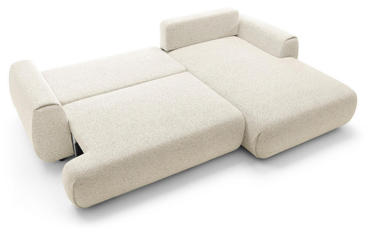 ECKSOFA mit Schlaffunktion 270 cm Ralto, Rechts, Creme - Creme, Holz (167/270cm) - Emporius