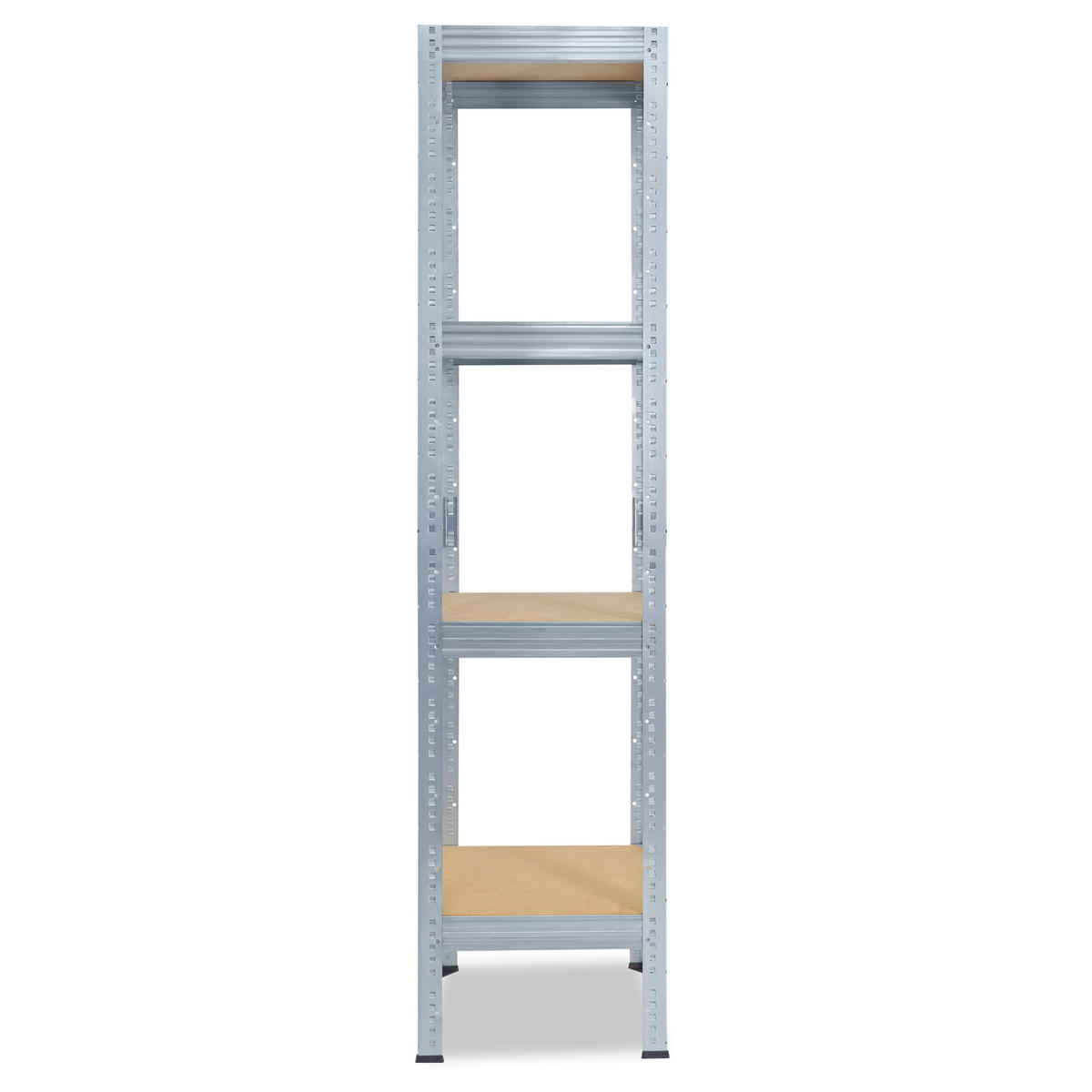 SCHWERLASTREGAL PRO 155x50x50 cm in verzinkt mit 4 Böden und 200 kg Traglast pro Boden - Silberfarben, Metall (50/155/50cm) - shelfplaza
