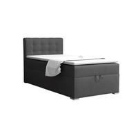 BOXBETT TEEN 3 90/200 Velours Anthrazit H4 - Anthrazit, Holz/Holzwerkstoff (90/200cm) - Deine Möbel 24