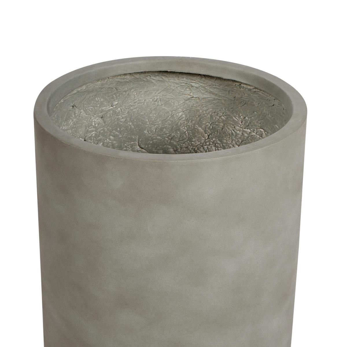 BLUMENTOPF Grau Eucommia - Grau, Naturmaterialien (51cm) - Beliani