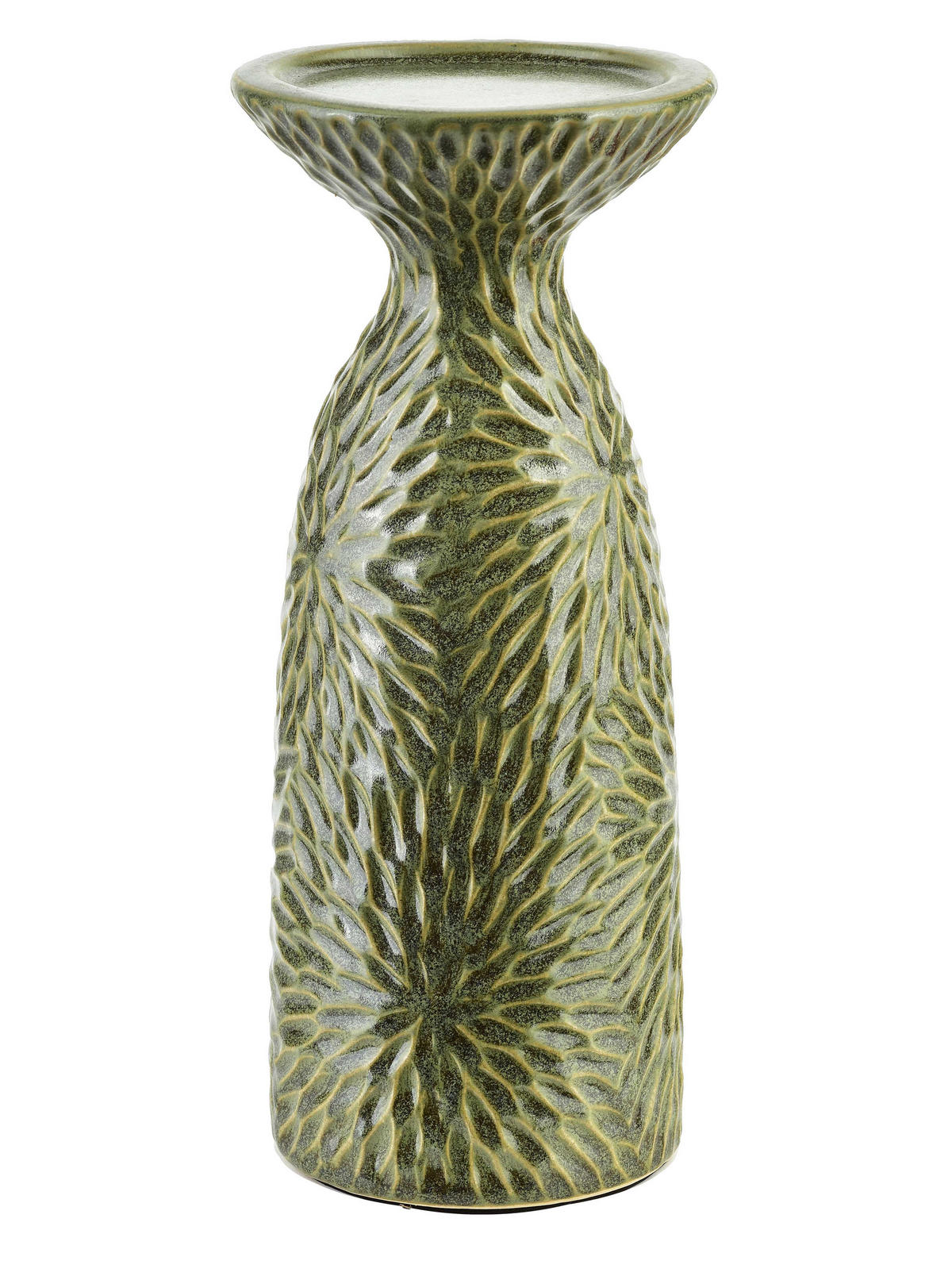 KERZENSTÄNDER Yarine Grün 11/10/25 cm Keramik - Grün, Keramik (10/25/11cm) - Mondex