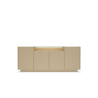 KOMMODE PORTA 203/83/39,5cm mit Schubladen 4 Türen Beige - Eichefarben/Beige, Holzwerkstoff (203/83/39.5cm) - MASSENO