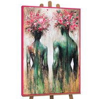 GEMÄLDE Blüte der Seelen Schattenfugenrahmen Pink 120x80 cm - Pink, Holz (120/80cm) - YS-art gallery