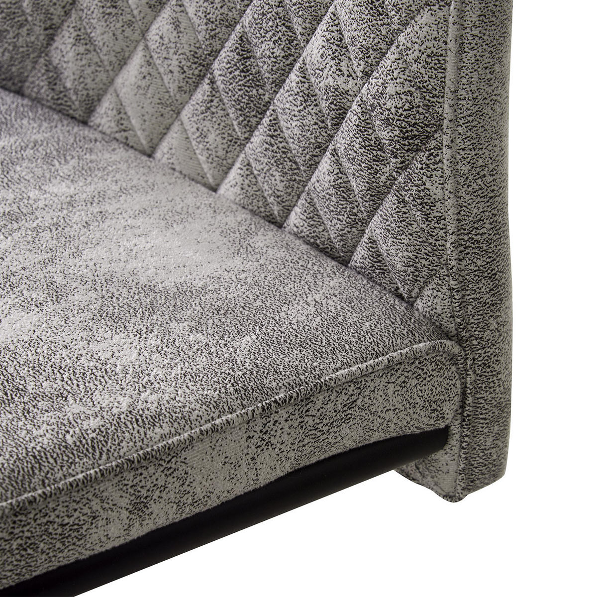 SCHWINGSTUHL THEO Grau 4 Stück - Grau, Textil/Metall (44/98/58cm) - B&D Home