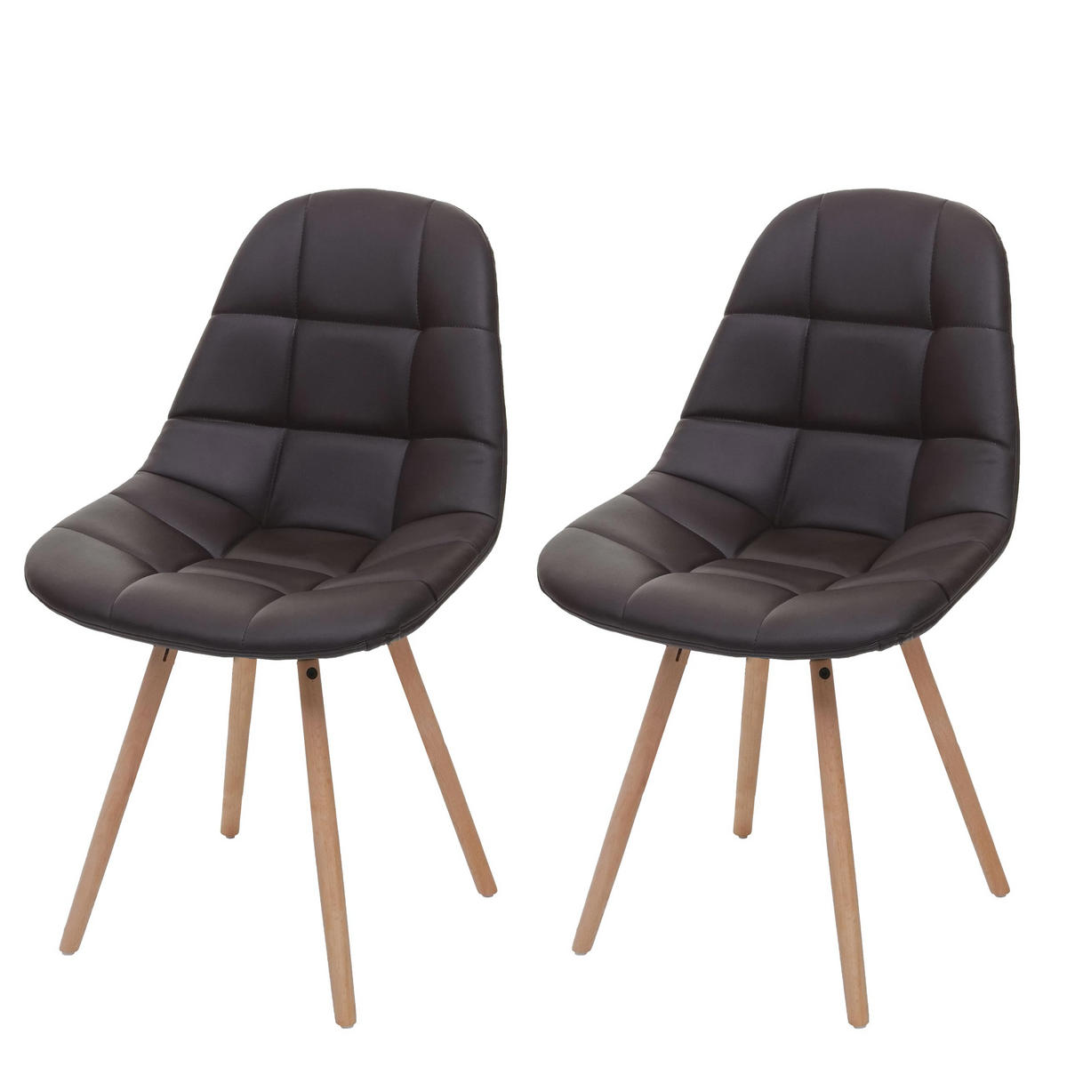 ESSZIMMERSTUHL I Braun 2er-Set - Braun, Textil (47/82/53cm) - MCW