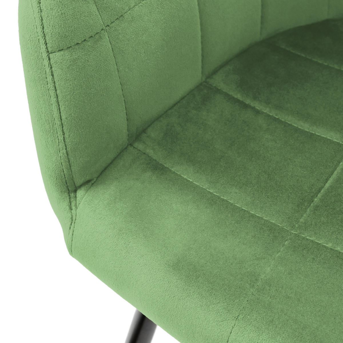 ESSZIMMERSTUHL Samt Hellgrün 4er Set - Grün, Textil (60/84/58cm) - ML-DESIGN