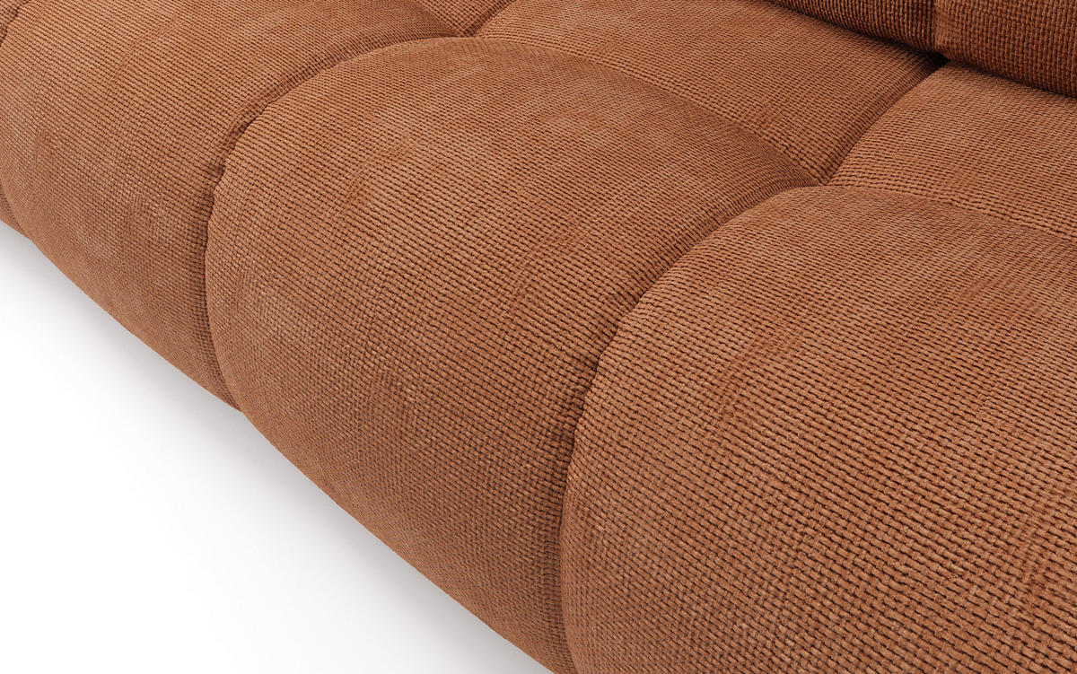 BETTSOFA DUCA Orange Jersey- Stoff mit Schlaffunktion - Orange, Holz (259/90/99cm) - MASSENO