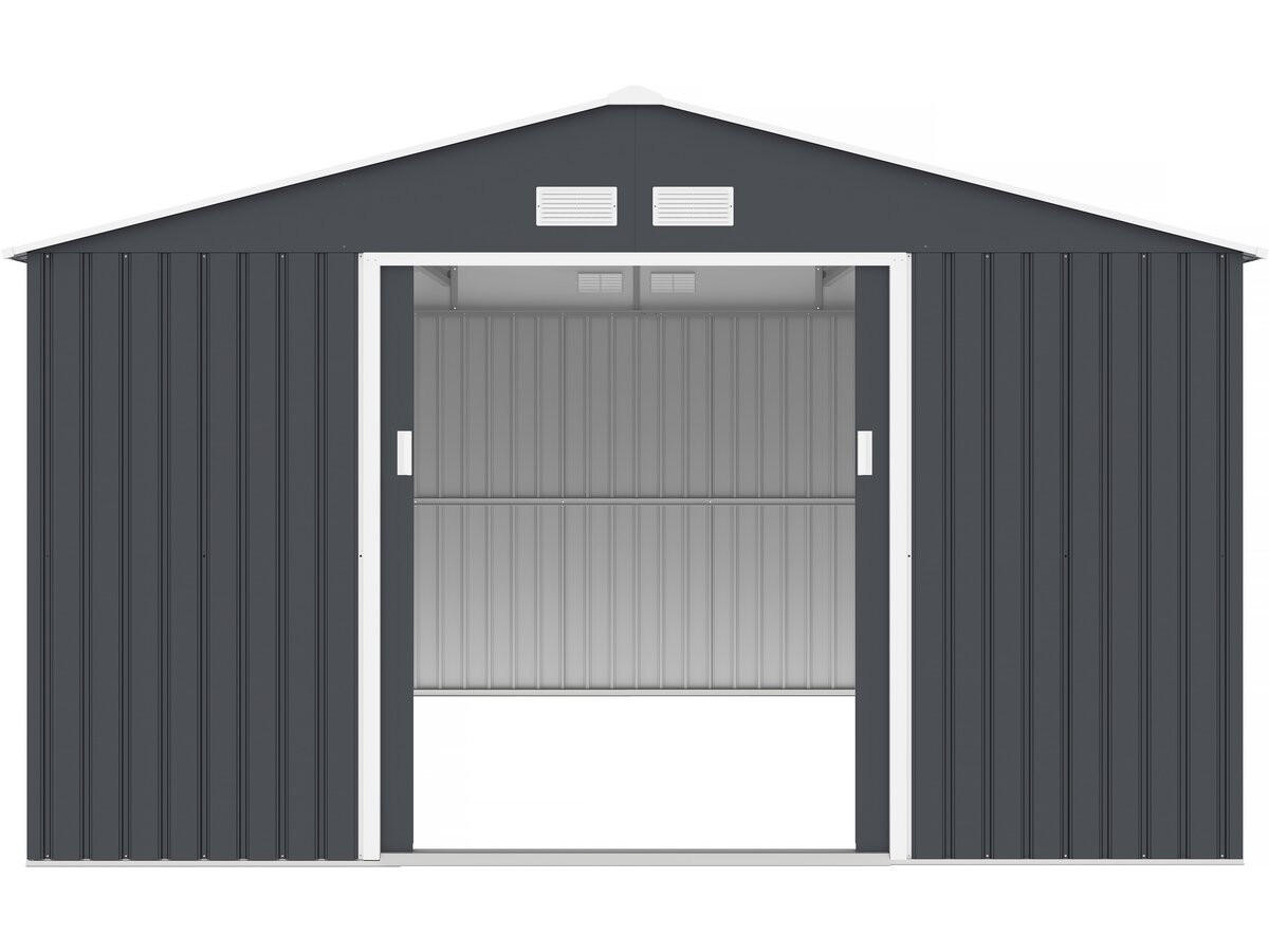 METALL-GARTENHAUS vegas Grau - Grau, Metall (340/210/446cm) - Habitat Garten