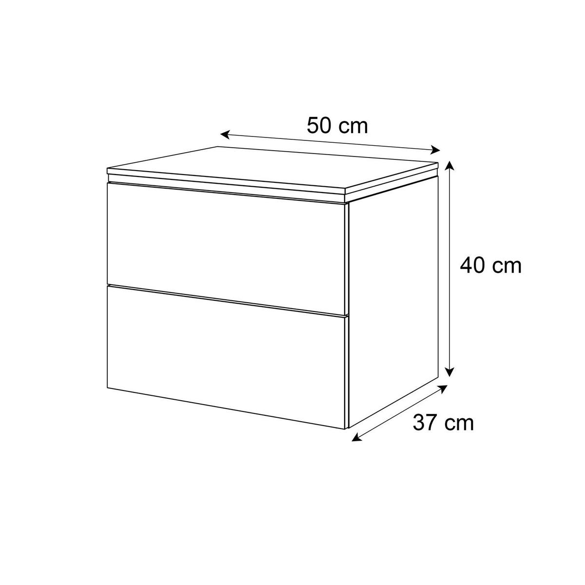 NACHTTISCH AURORA II hängender schrank Kaschmir - Kaschmir, Holzwerkstoff (50/40/37cm) - Lookway