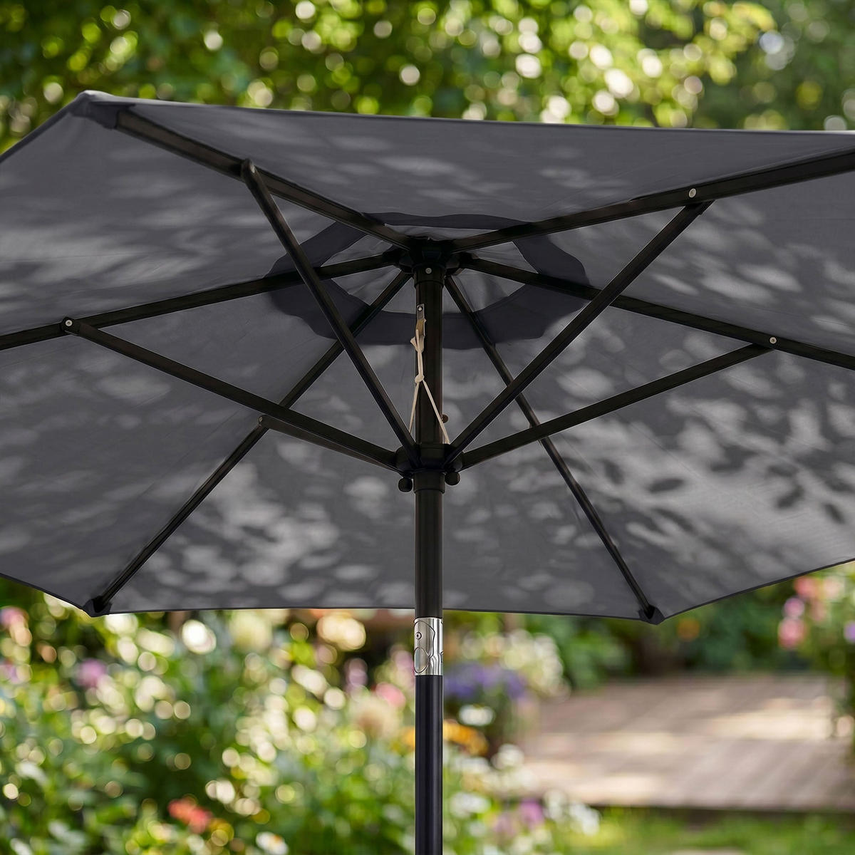 SONNENSCHRIM Grau 235/270 cm - Schwarz/Grau, Metall (270/270cm) - Akord