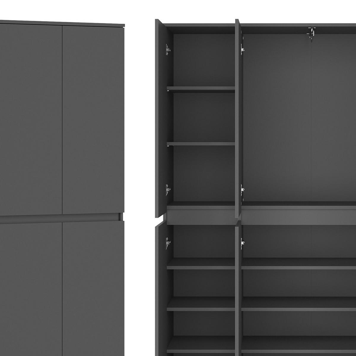 ŠATNÍ SKŘÍŇ Claus Antracit - antracitová, kompozitní dřevo (111/191.5/40cm) - Vicco