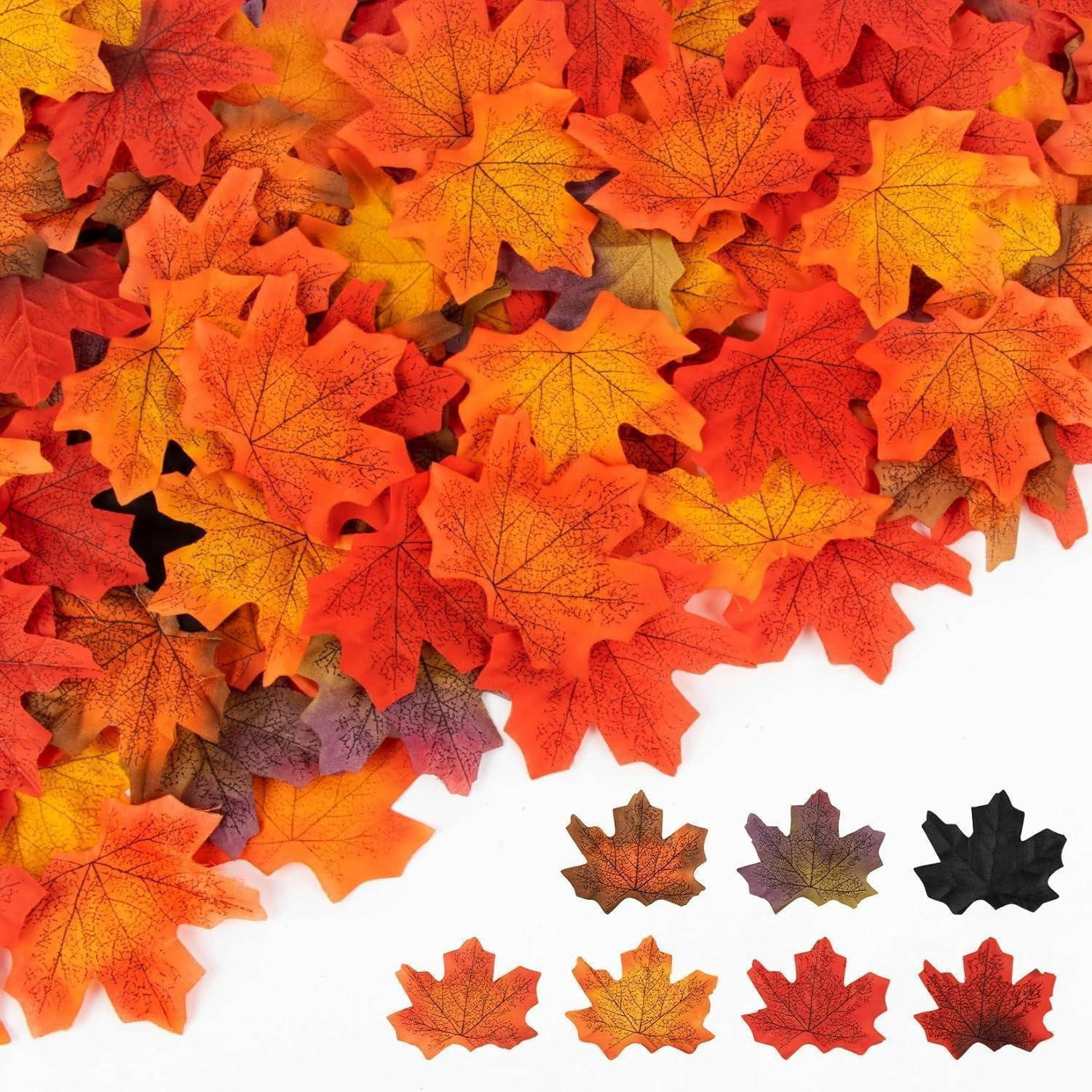 HERBSTBLÄTTER Deko 350 Stück - Multicolor, Kunststoff (0.1cm)