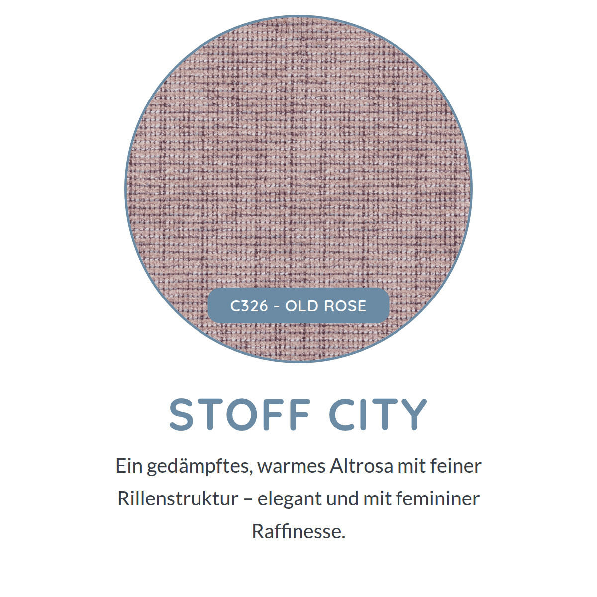 3-SITZER Umea Chenille Rosa 204/106/78 cm - Altrosa, Kunststoff/Textil (204/78/106cm) - foamnova