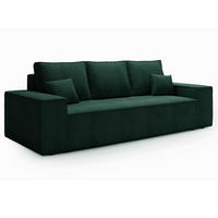 SOFA Grün AGA Ausziehbar Sztruks - Grün, Textil (256/94/97cm) - Sepro Meble