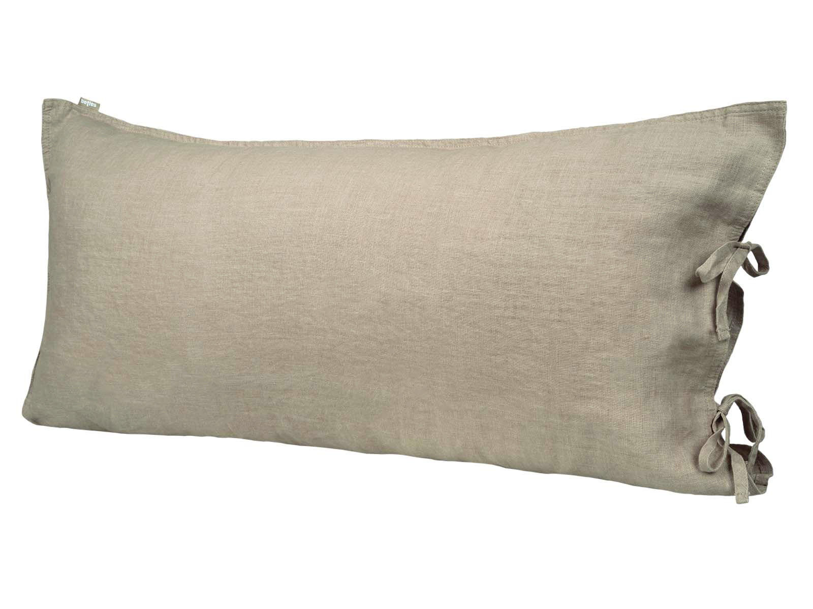KISSENBEZUG reines Leinen leinen-taupe 40/80 cm - Taupe, Naturmaterialien (40/80cm) - beties Heimtextil
