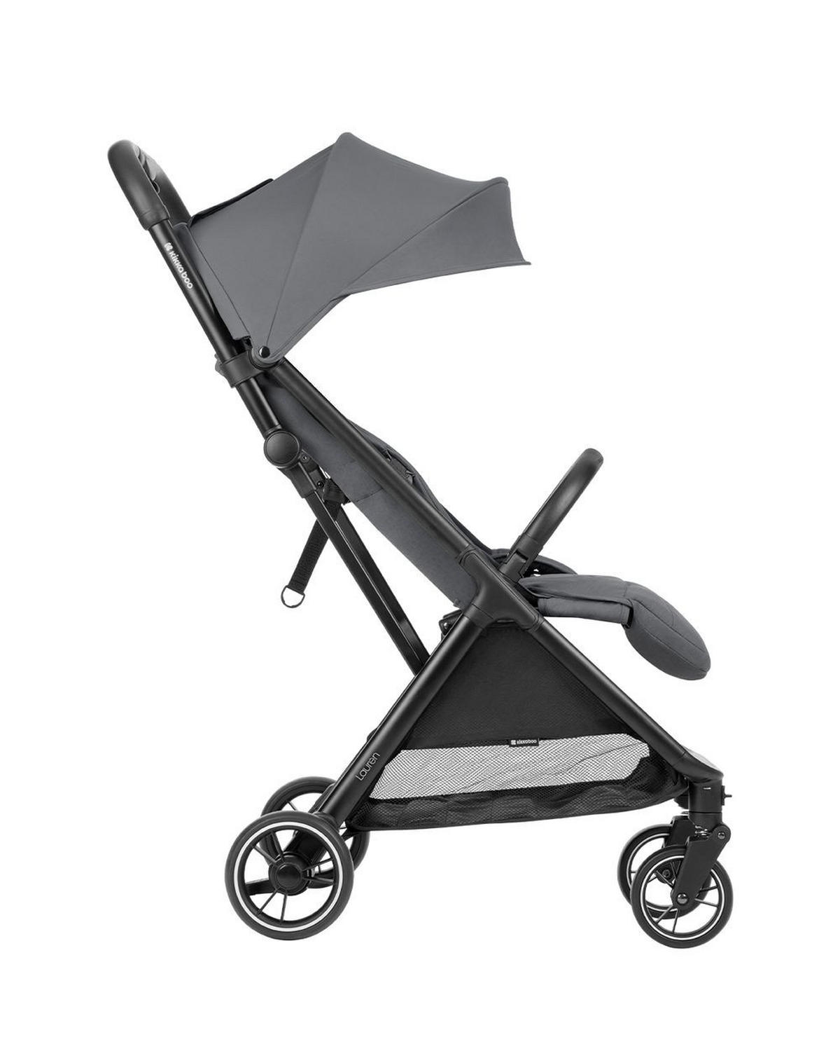BUGGY Lauren grau/schwarz verstellbar faltbar Aluminiumrahmen bis 22 kg - Grau, Metall (66/53/105cm) - Kikka boo