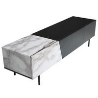 TV-LOWBOARD mit Eiche-Dekor, Türen und Schublade, modern, Weiß-Schwarz 150x40x40 cm - Schwarz/Weiß, Holzwerkstoff/Metall (150/40/40cm) - KADIMA DESIGN