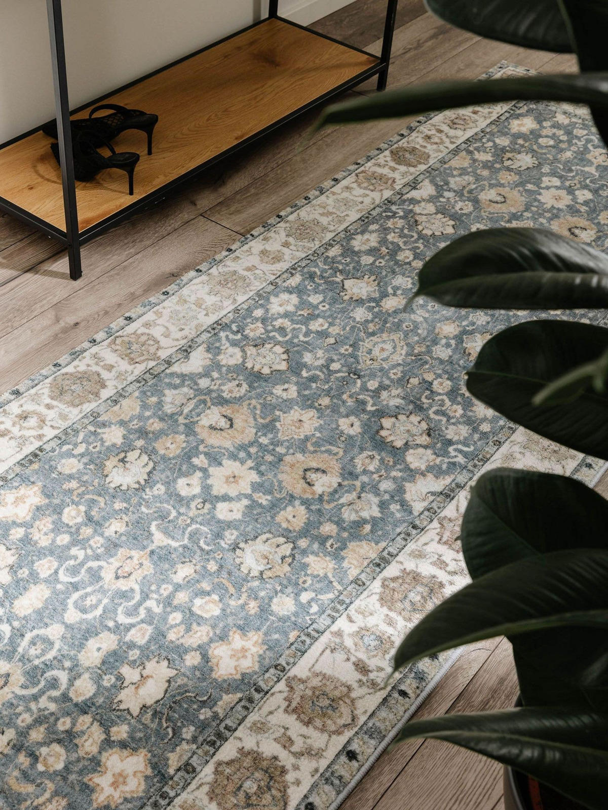 LÄUFER Mara Beige/Blau 80x240 cm - Beige, Textil (80/1cm) - KUNSTLOFT