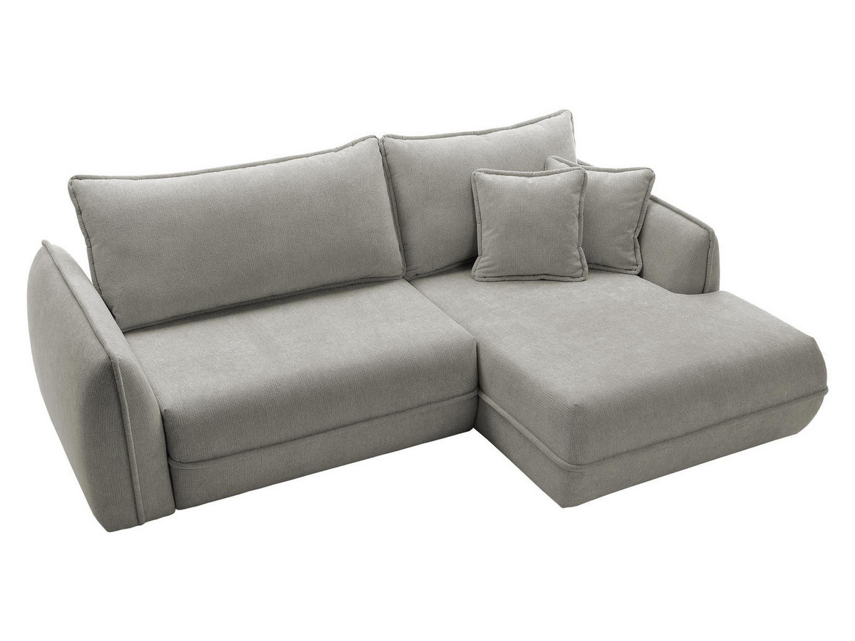 ECKSOFA Moho, Seite: Rechts - Hellgrau/Schwarz, Holz/Kunststoff (254/162cm) - MIRJAN24
