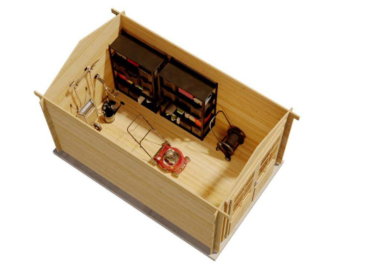 GERÄTEHAUS Holz Bremen - Pinienfarben, Holz (270/245/420cm) - Alpholz