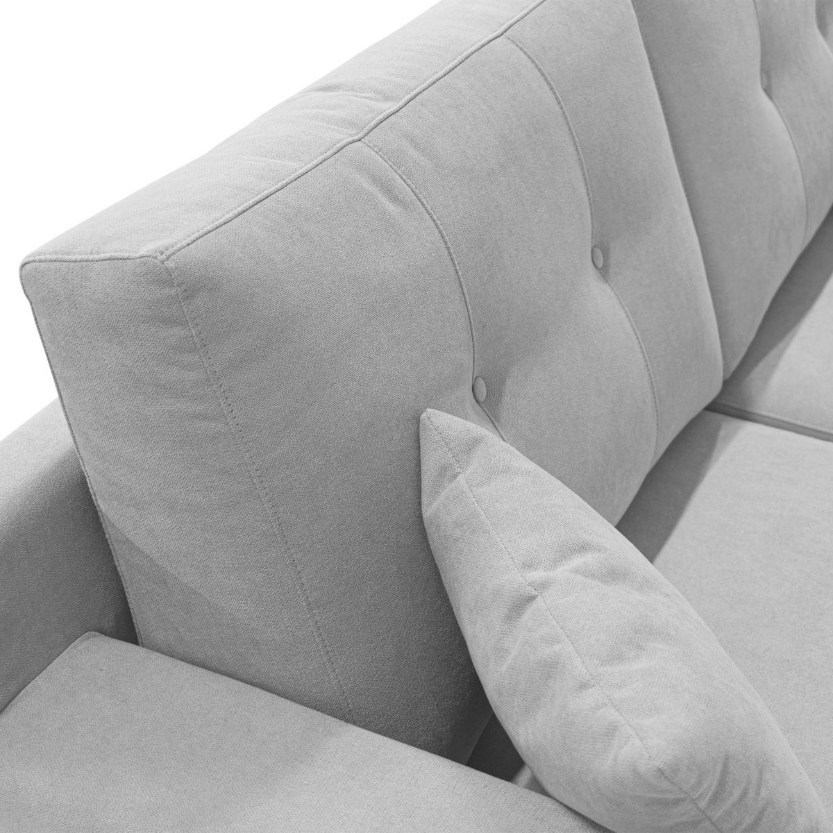 LINEARSOFA Danish - Hellgrau, Textil (206/95/91cm) - Divani.store