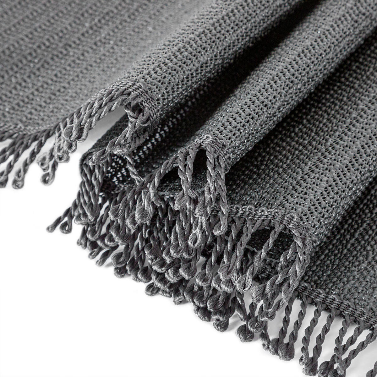 TISCHDECKE Gartentischdecke Anthrazit 140 cm rund Weichschaum - Anthrazit, Textil (140cm) - TiborTex