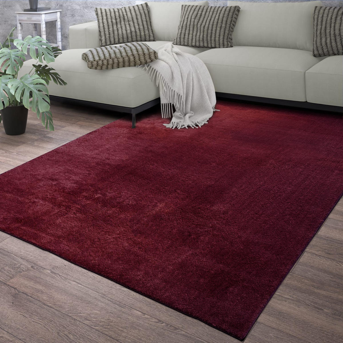 FLACHWEBETEPPICH Rot 80 x 150 cm - Rot, Kunststoff (80/150cm) - TT Home