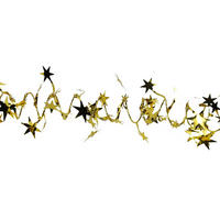 SPIRALGIRLANDE mit Sternen gold 2 m - Goldfarben, Kunststoff (200cm) - LAALU