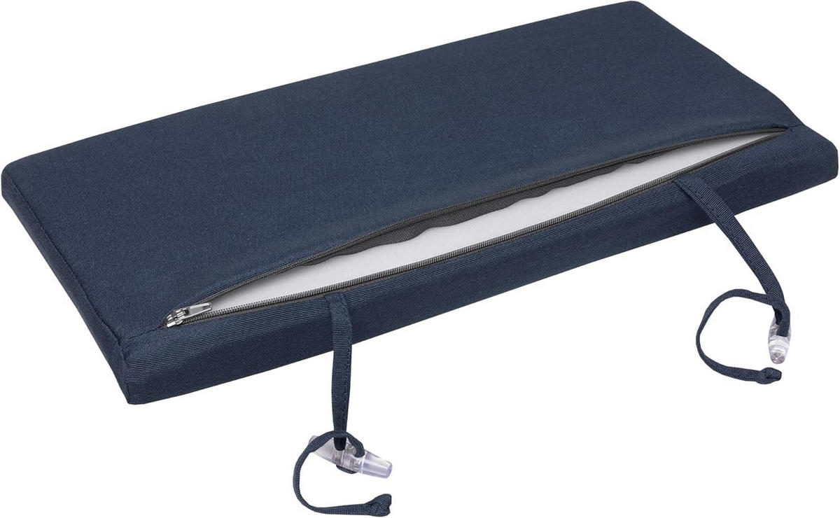 ROLLLIEGENAUFLAGE Loft RL 200x60x5cm Dunkelblau (2tlg) - Dunkelblau, Textil (60/10/200cm) - Beautissu 