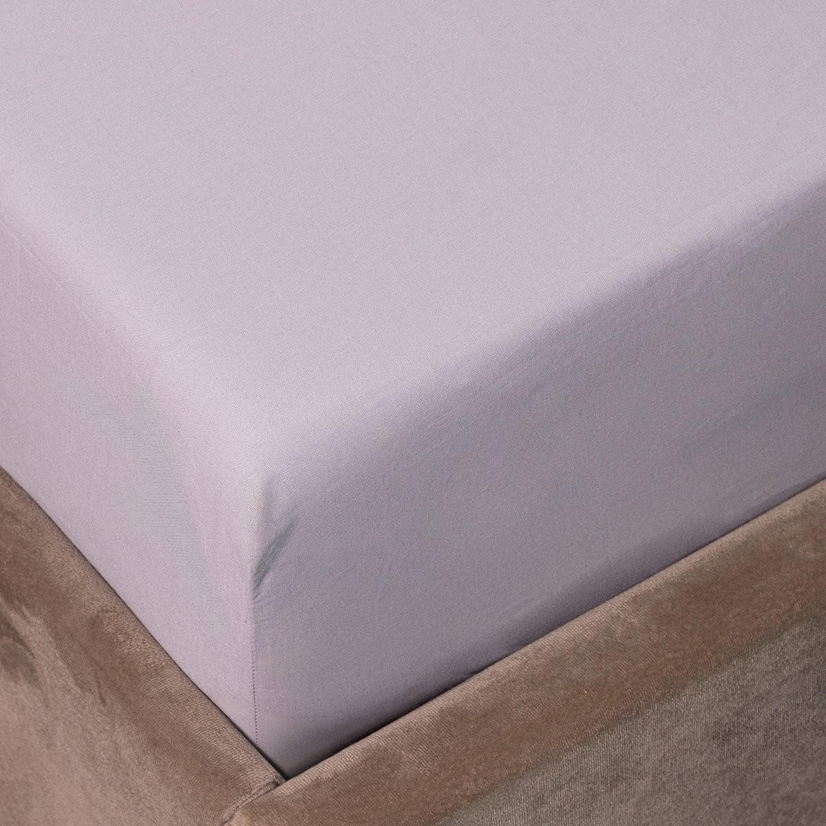 BETTLAKEN Danielle grau Satin 90/200 cm - Grau, Textil (90/200cm) - Homla