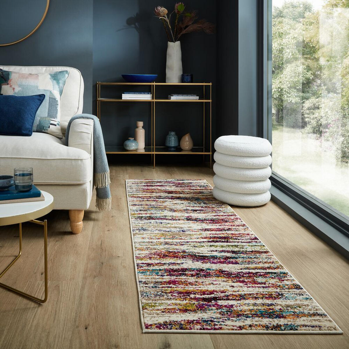 TEPPICH Abstrakt-Bunt-Design, pflegeleicht BLYTH, Multi 66x230 cm - Multicolor, Textil (66/230cm) - KADIMA DESIGN