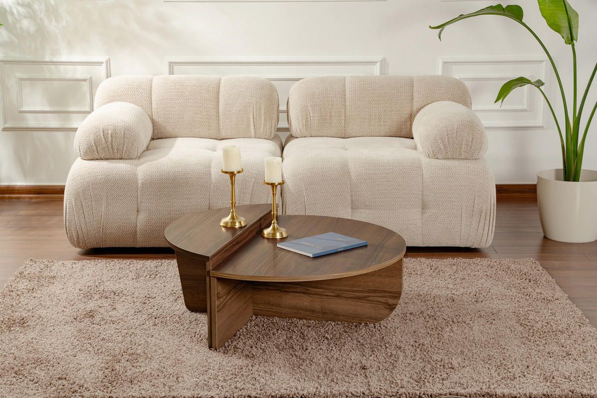 COUCHTISCH Orion Nussbaum - Nussbaumfarben, Holzwerkstoff (60/90/30cm) - Habitat Garten