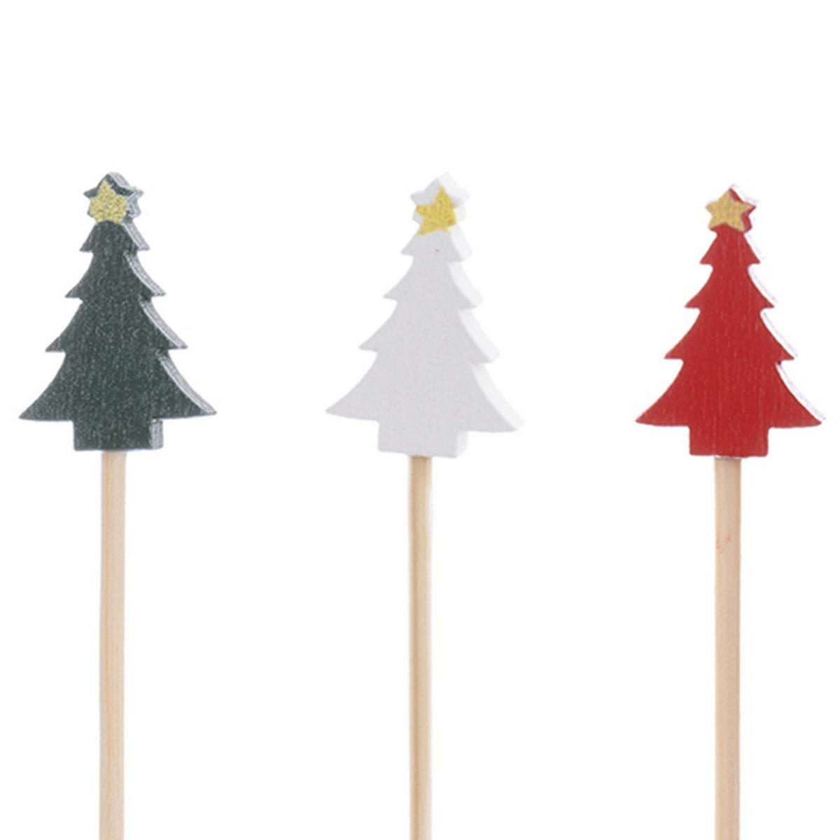 HOLZSPIESSE 30 cm 100 Stk. - Kirschbaumfarben, Holz (30cm) - Orion 