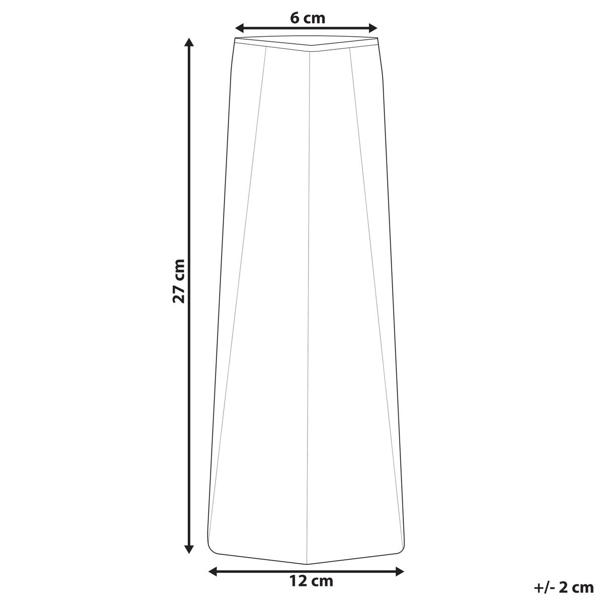 BLUMENVASE Glas grau Lilaia - Grau, Glas (27cm) - Beliani